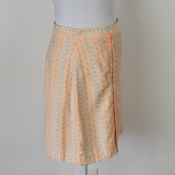 Joie Della Mixed Print Mini Skirt Apricot Nectar - 6 - Picture 5 of 8